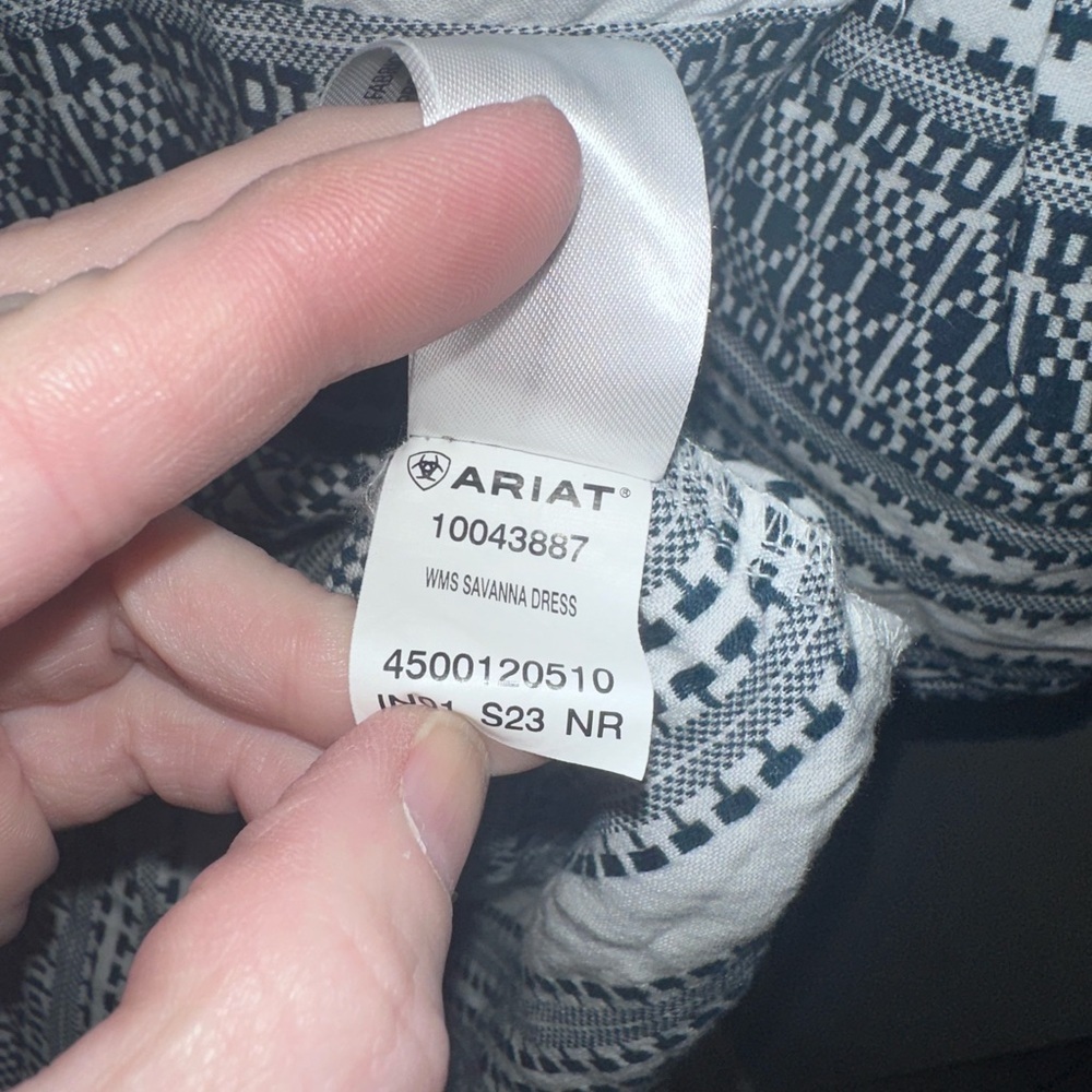 Ariat Savanna Dress Blue and White Striped Mini Dress - Picture 10 of 11